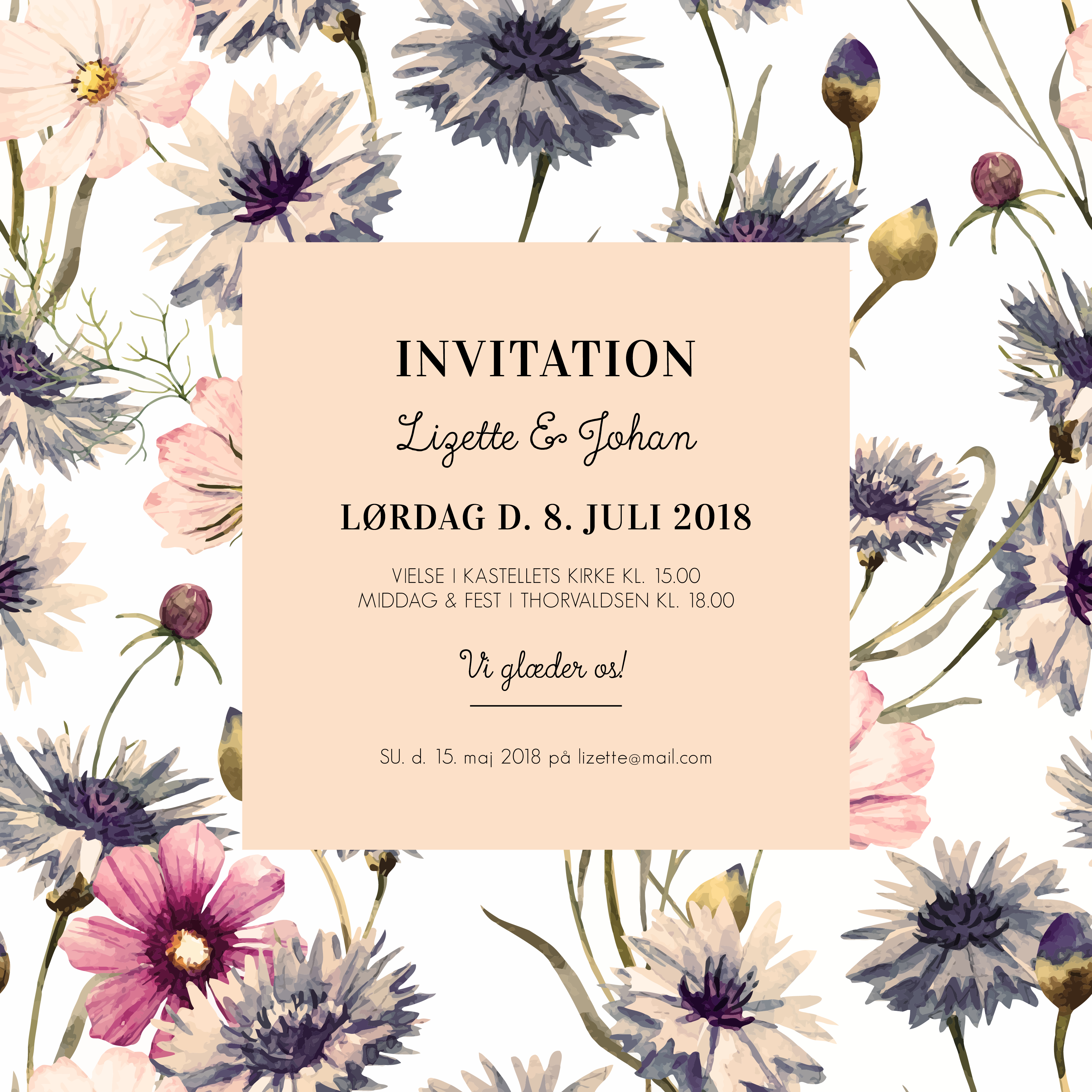 Invitationer - Lizette & Johan